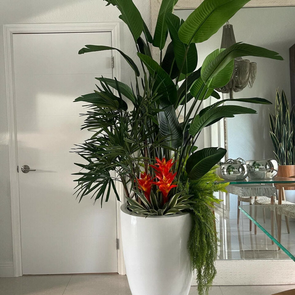 Coleção Plantas Artificiais Ultra Realista + Vaso Home Design®️