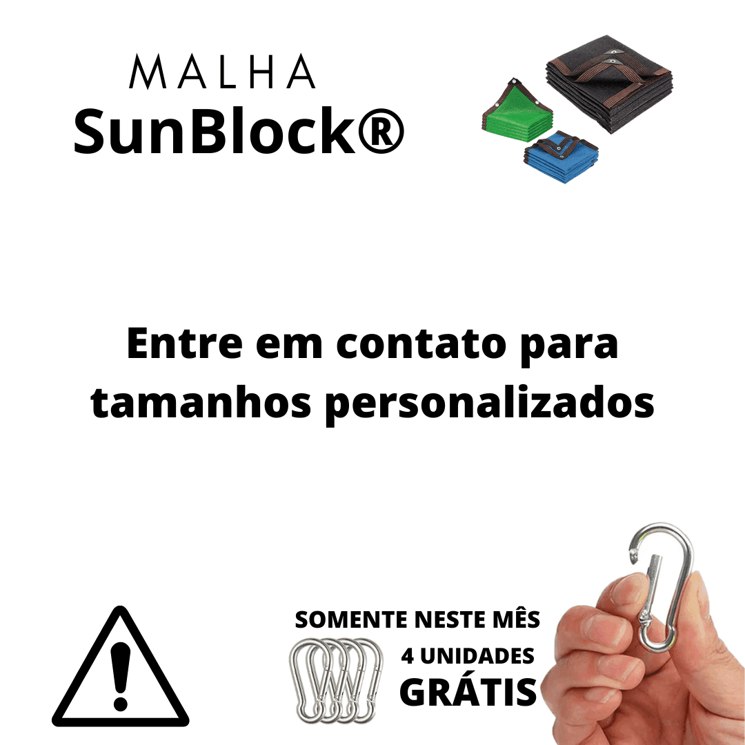 Sombreador Malha SunBlock® - Proteja Qualquer Coisa