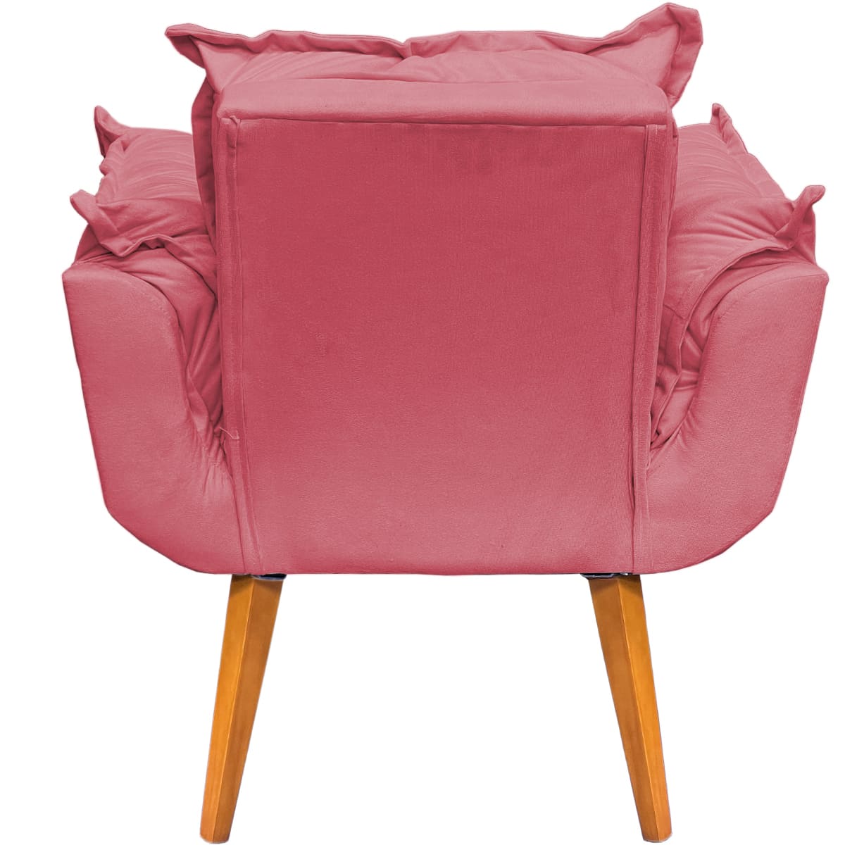 KIt 2 Poltronas Decorativa Para Sala Manicure Consult�rio Alice Suede P�s Castanho