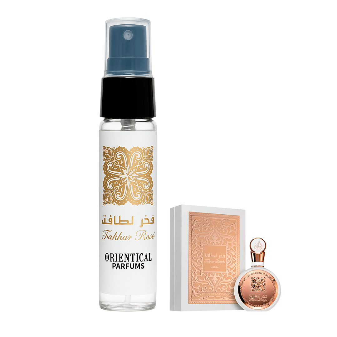 Perfume árabe Fakhar Rose - Alta Fixação - 15ml